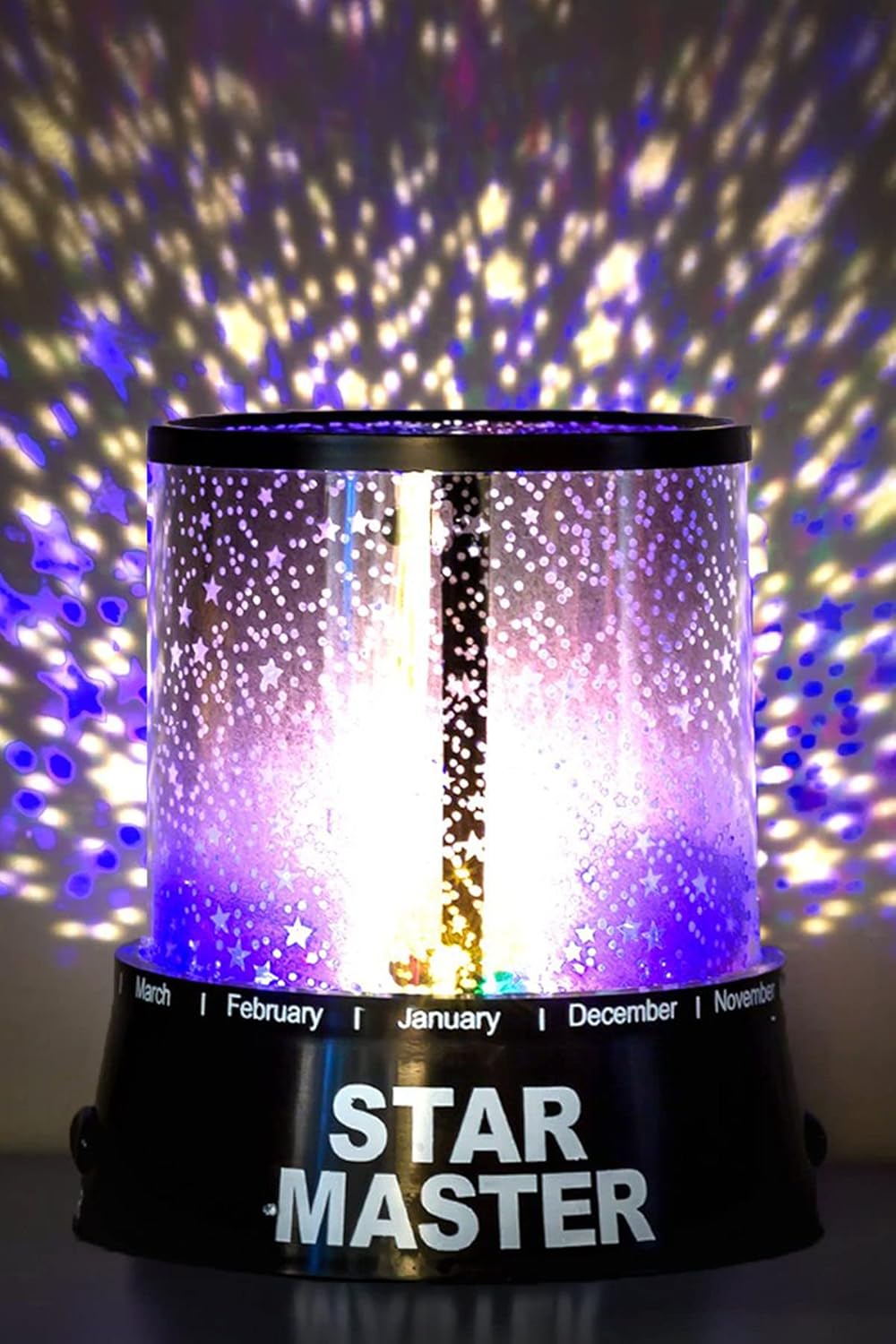 Star Master Pilli Projeksiyonlu Led Yıldızlı Renkli Gece Lambası Bebek Odası Lamba Uzay