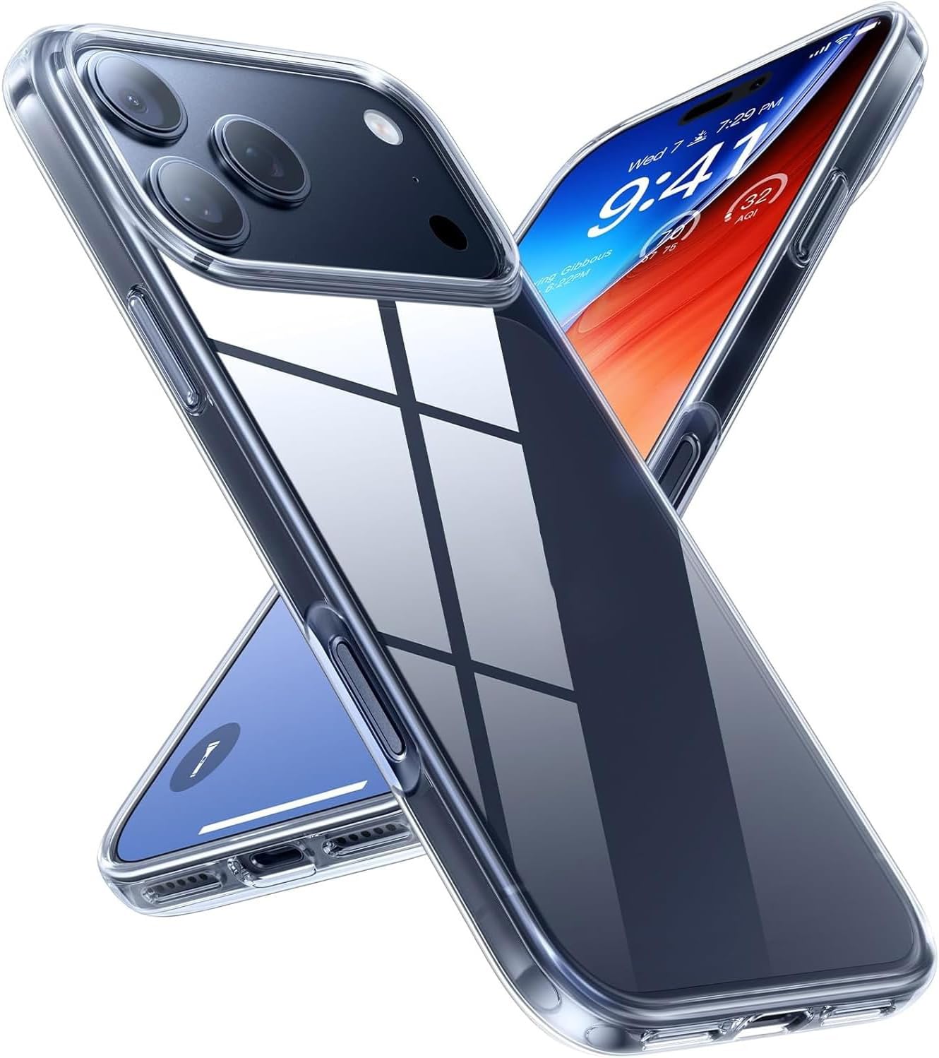 iPhone 17 Pro Max İle Uyumlu Kılıf Crystal Clear İnce Hissiyat Sararma Yapmayan Slot ve Logo Gösteren Tuşlara Rahat Erişim, Sert Plastik Şeffaf İphone 17 Pro Max İle Uyumlu Kılıf - Görsel 2