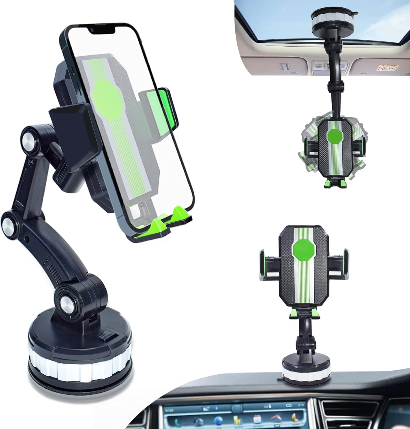 Araç Telefonu Tutacağı, Vantuz, Telefon Standı, Güçlü Telefon Tutacağı, Araç Montajı, Kamyon için Evrensel Araç Telefonu Tutacağı, Gösterge Panosuna Monte Edilebilir, iPhone 14 13 12 Pro Max - Görsel 3