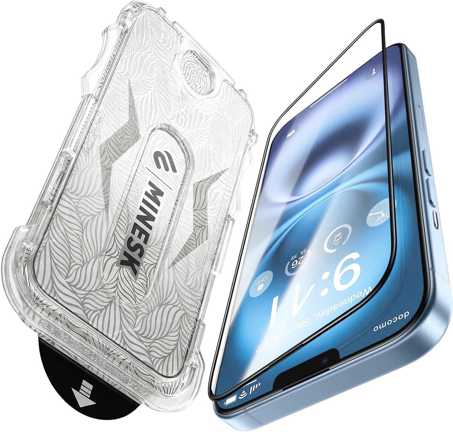 iPhone 12-12 Pro ile Uyumlu Hizalama Aparatlı ve Takılırken Camın Altında Kesinlikle Toz Bırakmayan Darbelere Karşı Ekstra Güçlü HD Ekran Koruyucu Cam (12-12 PRO) - Görsel 2