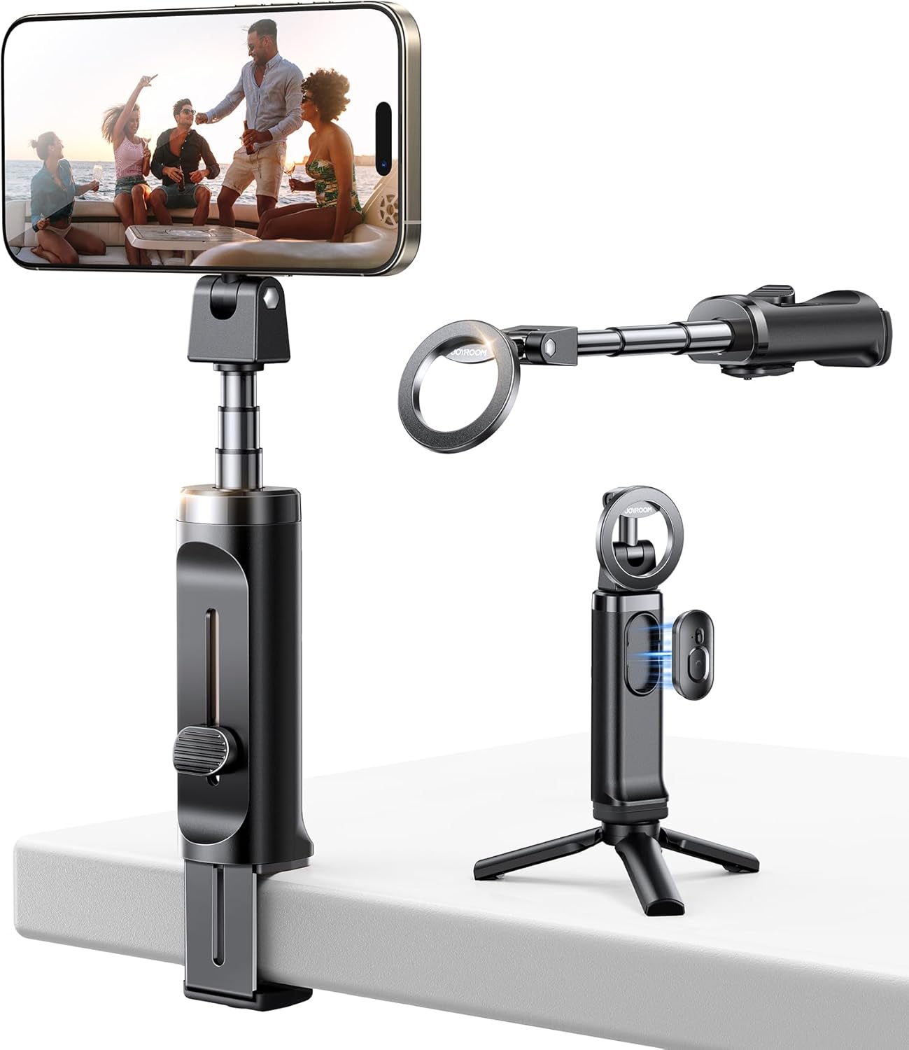 Alternative view of MagSafe Cep Telefonu Tutucu, Uçak, All-in-1 Seyahat Cihazı, 360° Dönebilir, Uzatılabilir Selfie Çubuğu, Tripod ve Uzaktan Kumandalı, Cep Telefonu Standı, iPhone, , Android Akıllı