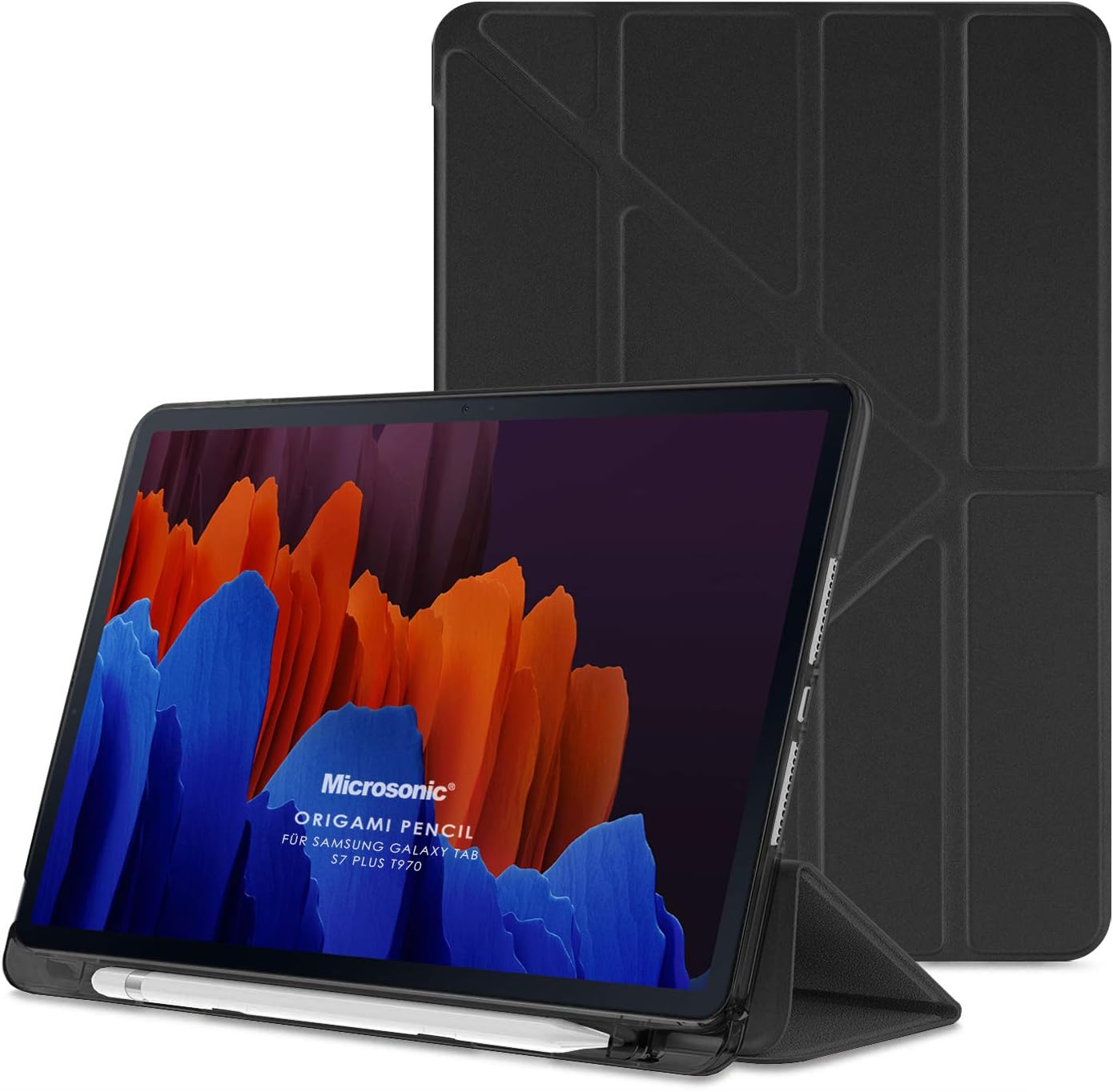 Alternative view of Galaxy Tab S9 Plus X810 için Kılıf Origami Pencil Siyah [Galaxy Tab S9 Plus X810 ile Uyumlu Kılıf - Siyah]