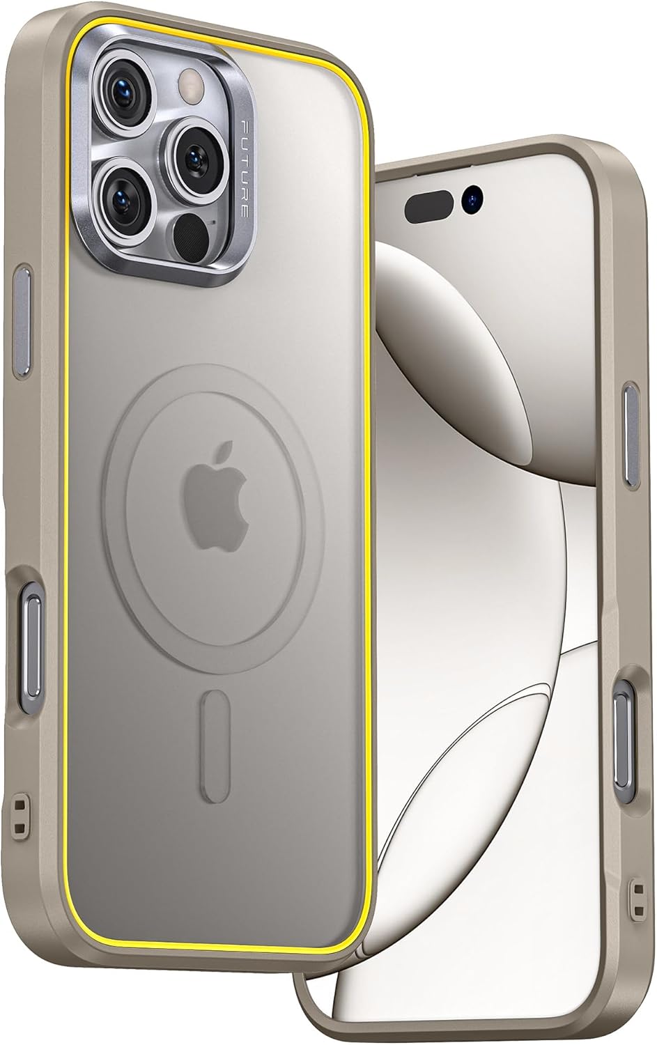 Aohi The Future Iphone 16 Pro Max Kılıfı, Magsafe Uyumlu Telefon Kılıfı, Desert Titanium