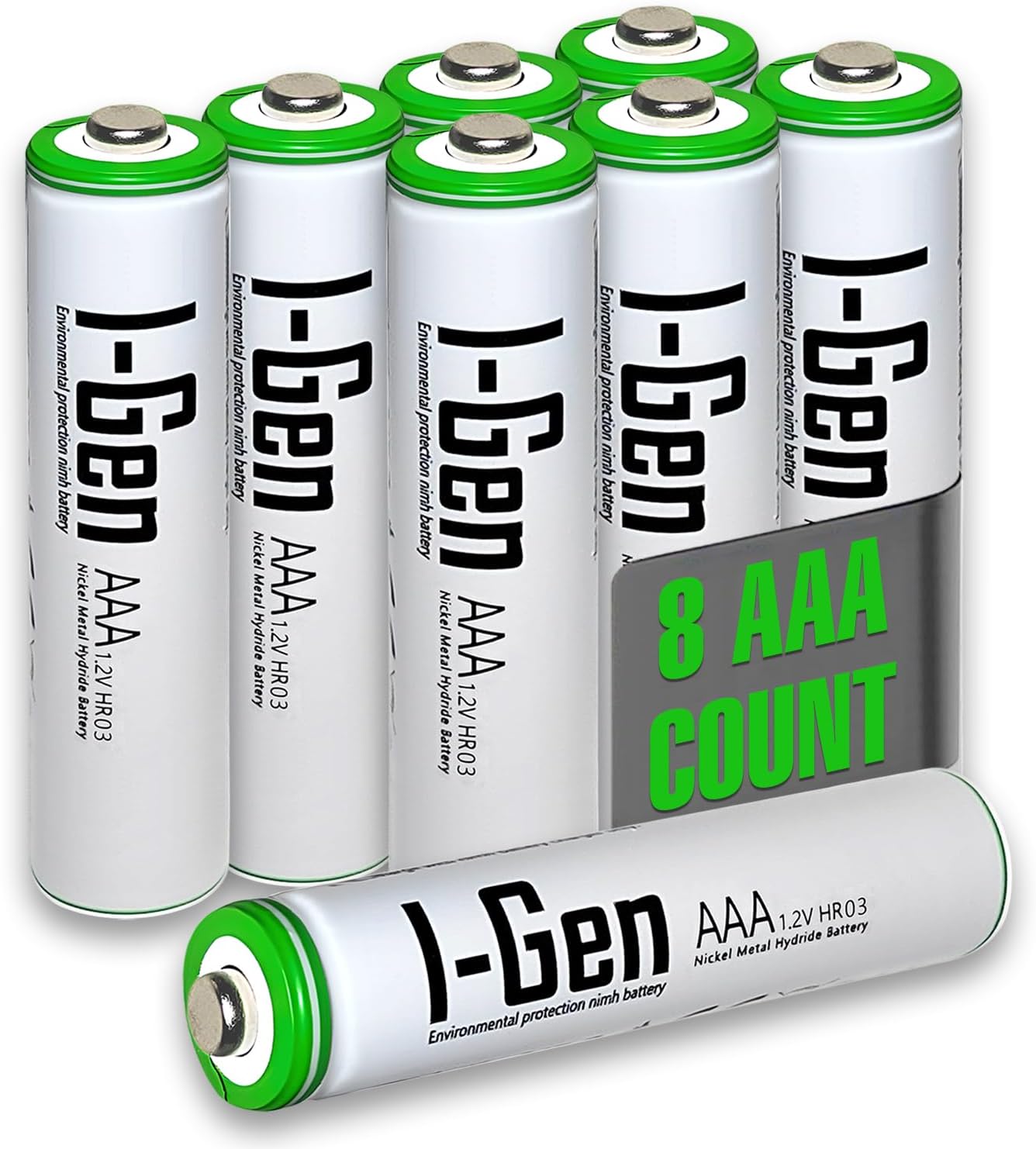 I-Gen B140 8 Adet AAA 650 mAh Şarj Edilebilir İnce Kalem Pil 1.2V Ni-MH Şarjlı Pil - Görsel 2