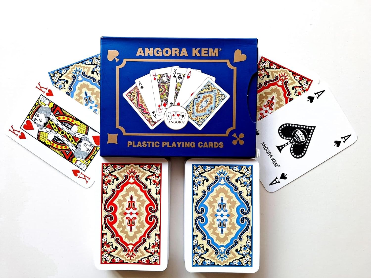 Alternative view of Angora Kem Plastik Iskambil Oyun Kağıdı Çift Deste BİRİÇ OYUN KAĞIDI 52 - Plastic Playing Cards