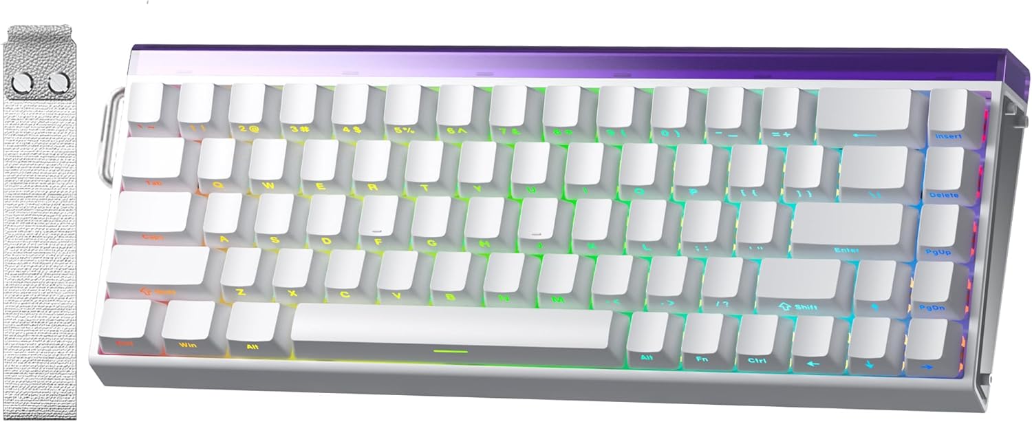 Alternative view of Aula Hero 68 He Manyetik Klavye Rapid Trigger Black King Switch 8000Hz RGB Neon TKL Hot Swap Oyuncu Klavyesi Beyaz