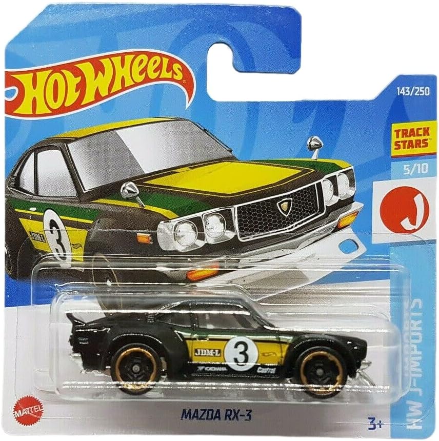 - Mazda RX-3 - HW J-Imports 5/10 - HCV78 - Short Card - Castrol - Yokohama - JDM-Legends - Mattel 2022 - Görsel 3