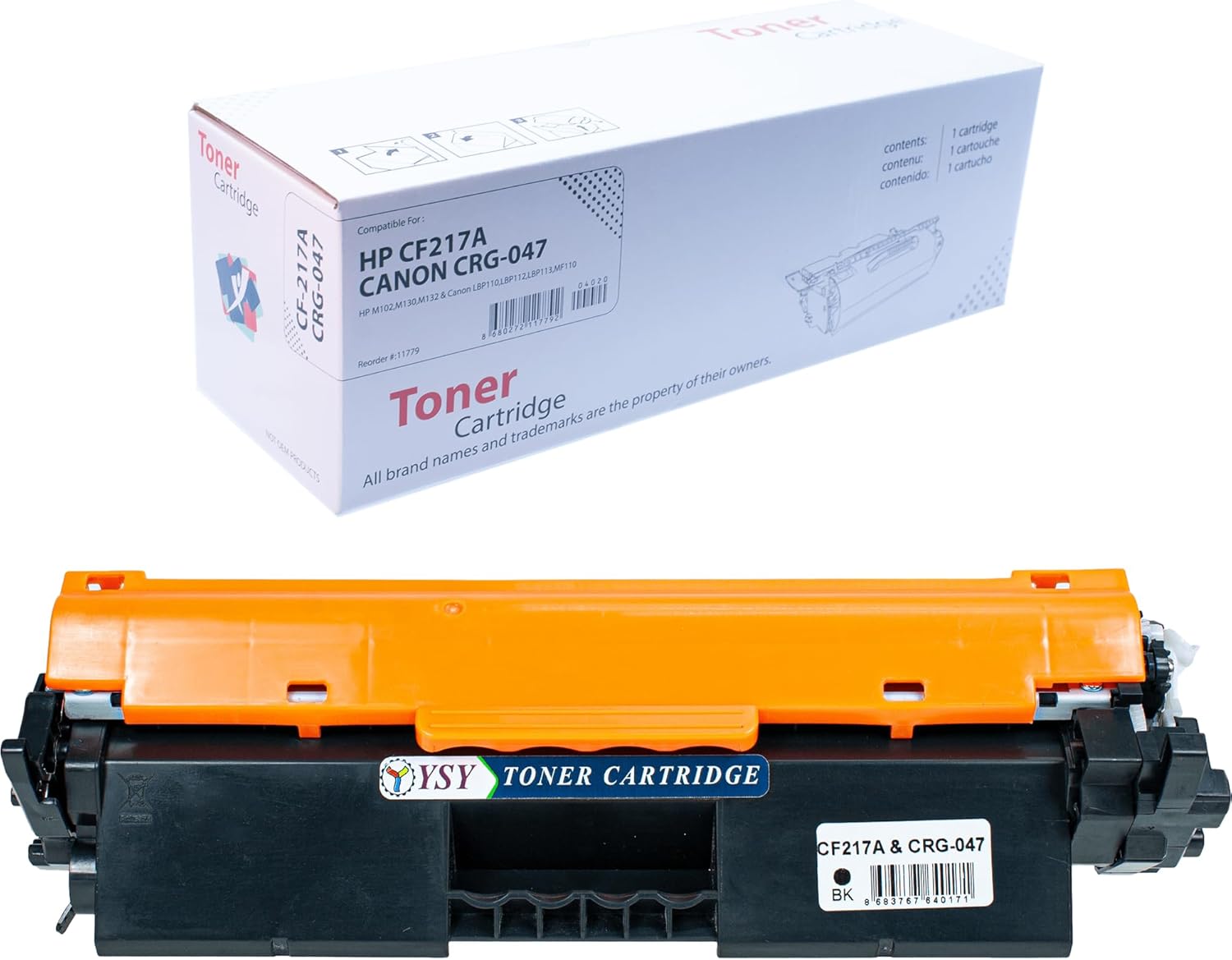 Alternative view of YSY HP M102 M130 M132 LBP110 LBP112 LBP113 MF110 MF112 MF113 CF217A (17A) & CAN. CRG-047 1600(1.6K) Sayfa Verimli Muadil Toner (Siyah)