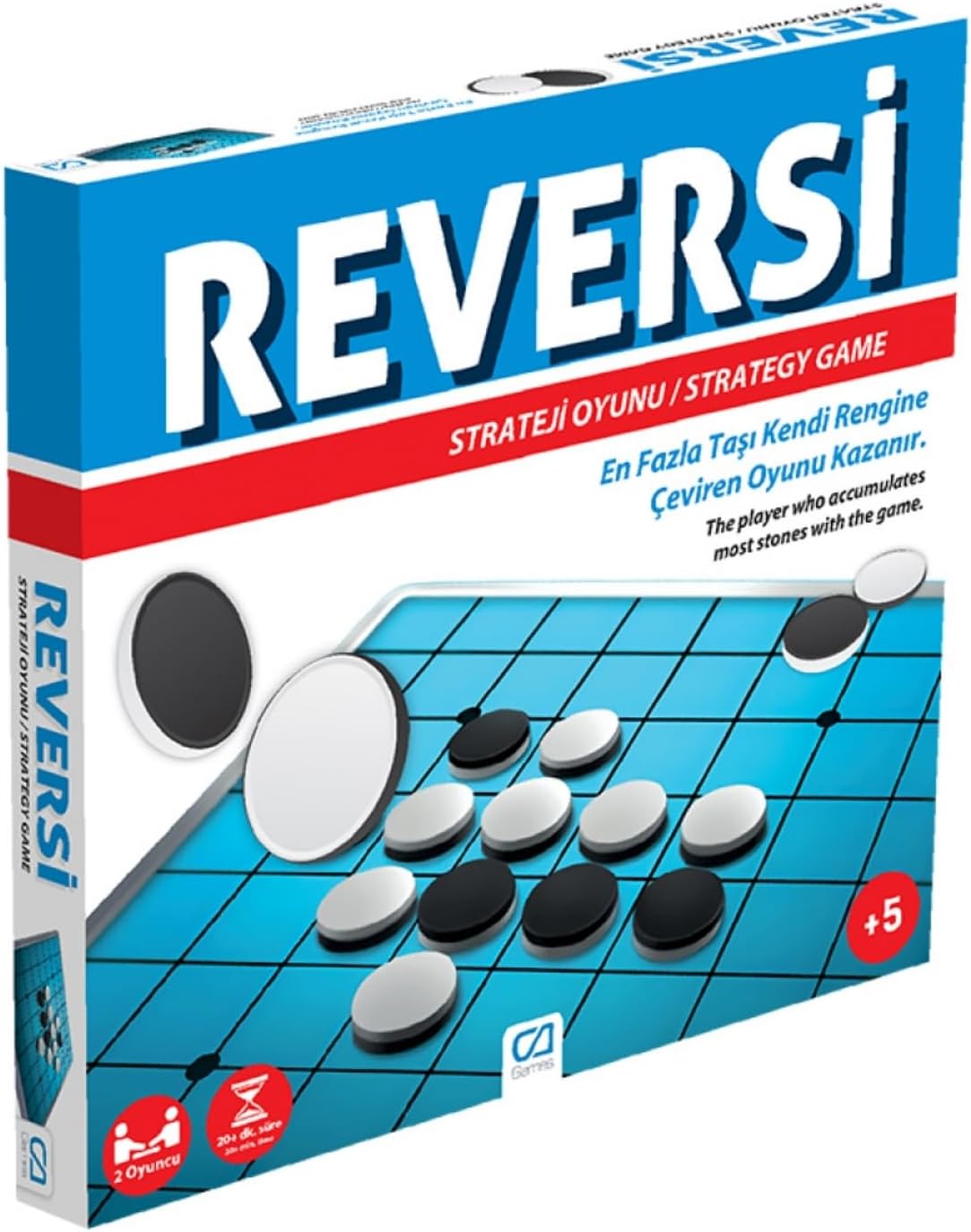 Reversi +5 Yaş için 2 Oyunculu Eğlenceli Strateji Zeka Taş Kutu Oyunu - Görsel 3