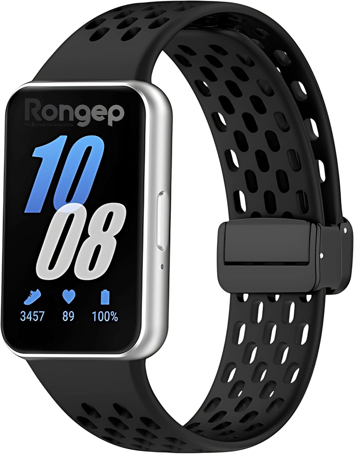 [Air Loop]  Galaxy Fit 3 ile Uyumlu Kordon Delikli Tasarım Manyetik Tokalı Galaxy Fit3 Kordon Terletmeyen Yumuşak Silikonlu Nefes Alabilen  Galaxy Fit3 Kordonu