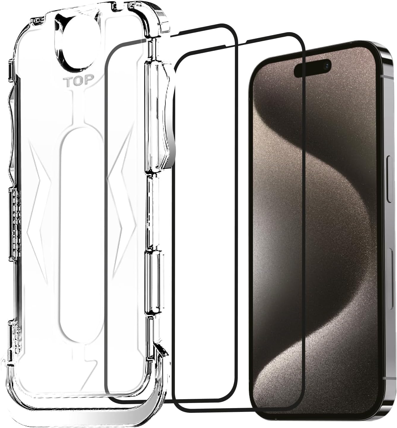 iPhone 13 ve 13 Pro Uyumlu Hizalama Aparatlı Koruyucu Cam Takılırken Camın Altında Kesinlikle Toz Bırakmayan Tam Koruma Sağlayan Pürüzsüz Lazer Kesim Premium Ekran Koruyucu Kırılmaz Cam - Görsel 2