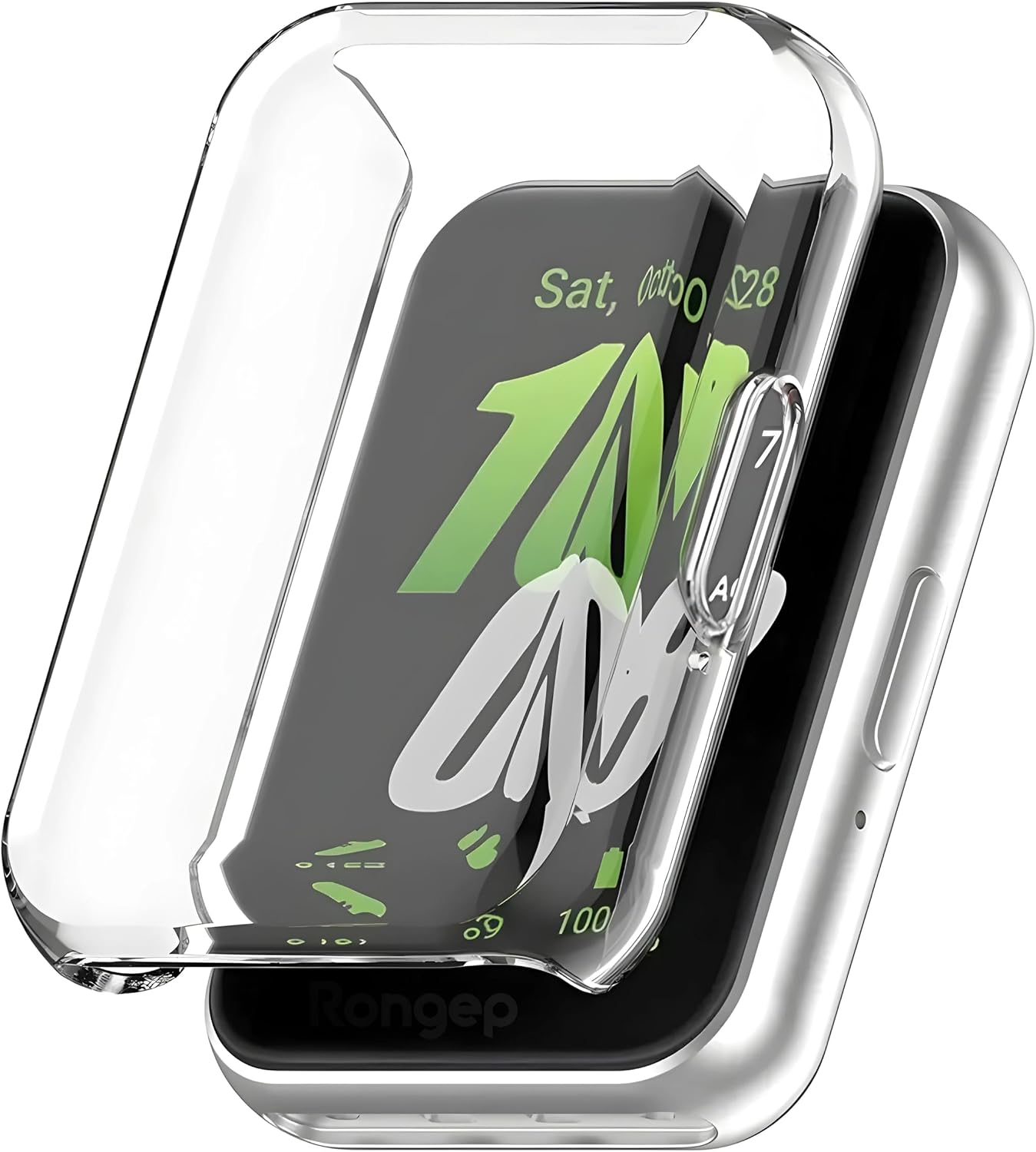 Alternative view of [Soft-Case]  Galaxy Fit 3 için 360° Kasa Koruyucu Yumuşak TPU Kılıf Dokunma ve Netliği Etkilemeyen Galaxy Fit3 Koruyucu Darbelere Karşı  Fit 3 Ekran Koruyuculu Kılıf (Şeffaf)