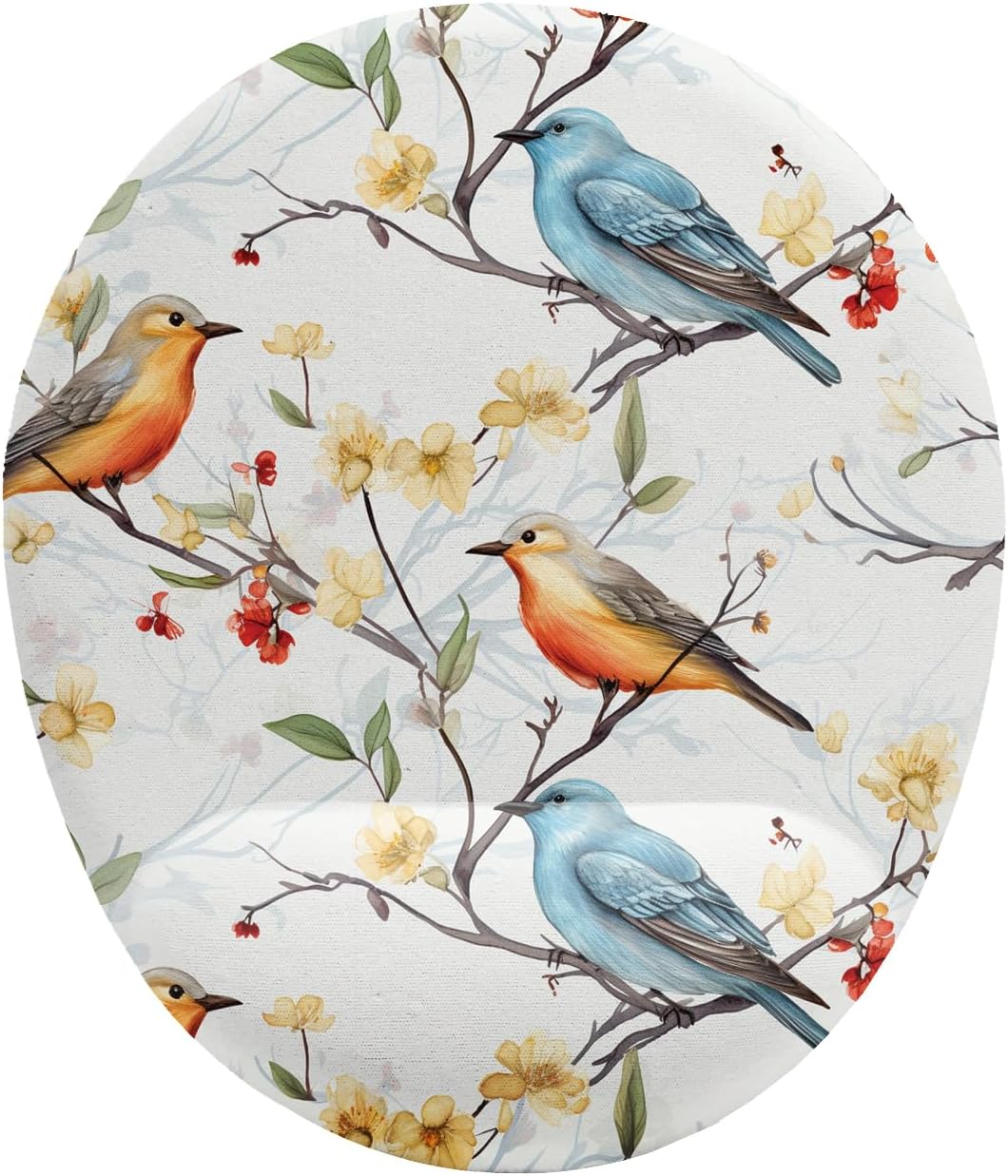 Kuş Desenli Bilek Destekli Mouse Pad