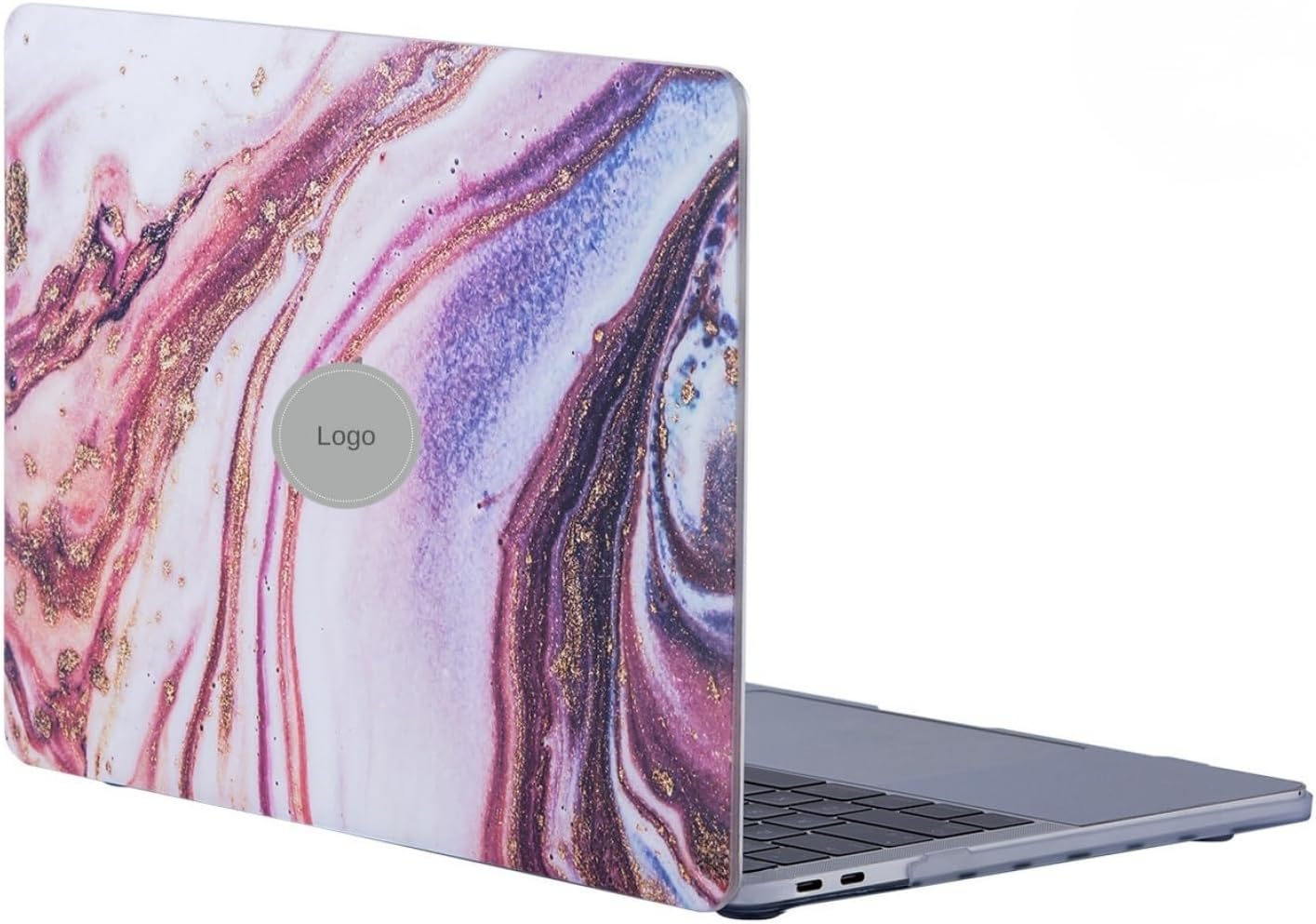Alternative view of MacBook Air Kılıf 13 inç A1369 A1466 ile Uyumlu 2010-2017 Eski USB Model | Sert Yüksek Kalite Mermer Glitter Desenli Hard Case | İnce Hafif Çizilmeye ve Darbeye Dayanıklı Laptop Kılıf Karışık