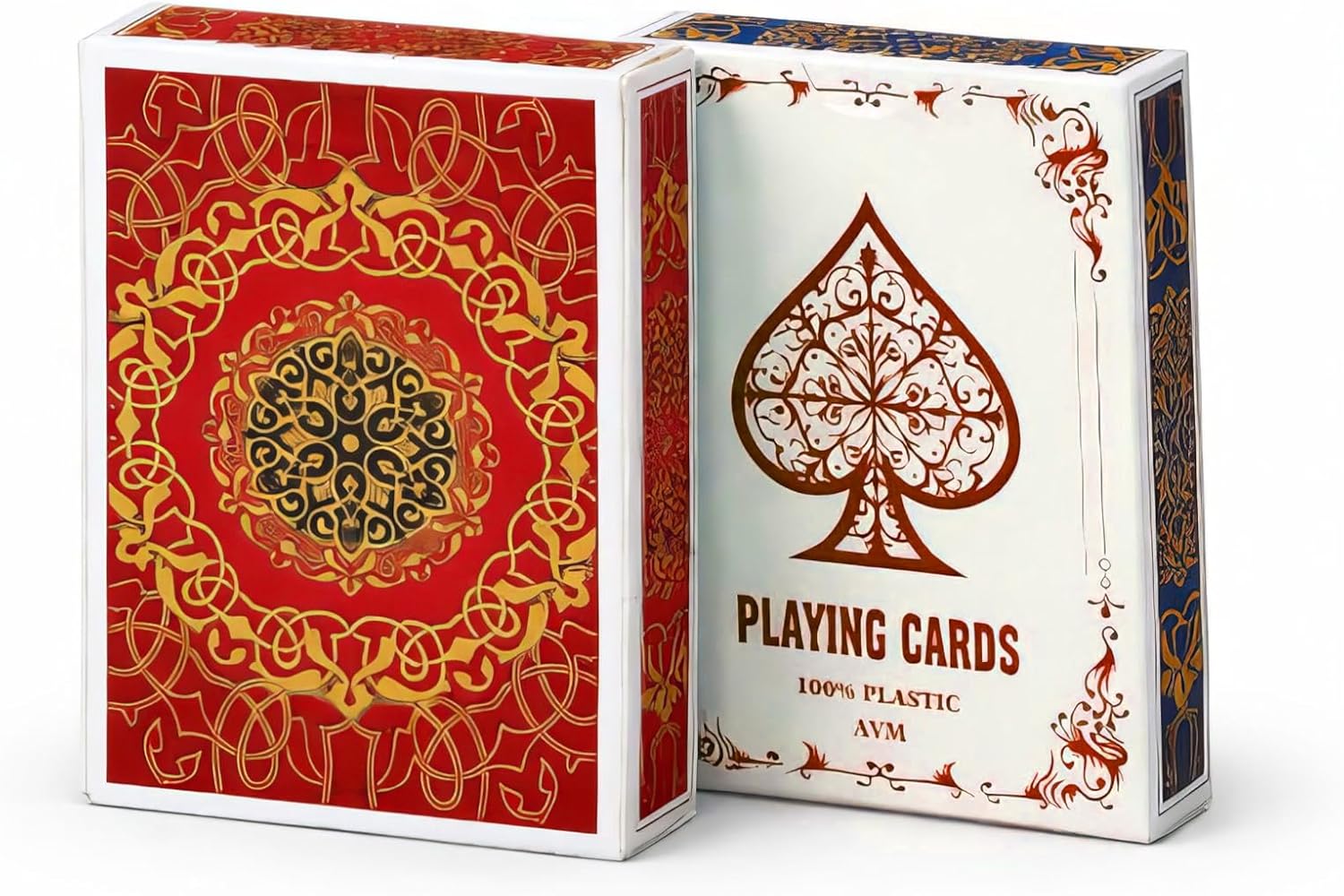 Kırmızı Jumbo Boy Pvc Plastik Su Geçirmez iskambil Poker Oyun Kağıdı rd61kr - Görsel 3