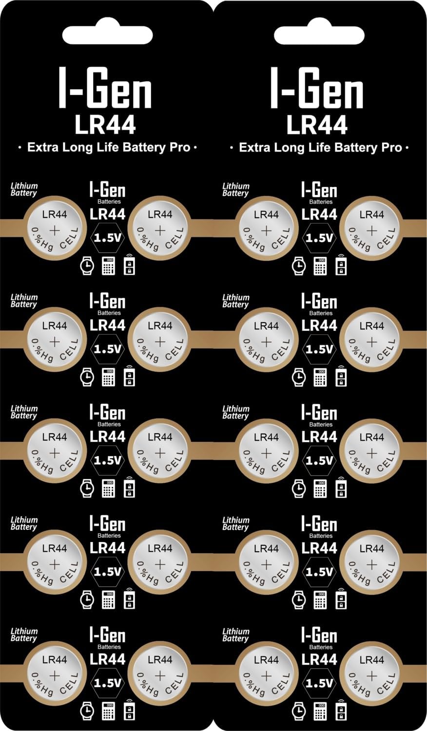 Alternative view of I-Gen Batteries LR44 1.5V Alkalin Düğme Pil (AG13, A76, L1154) (20'li Paket)