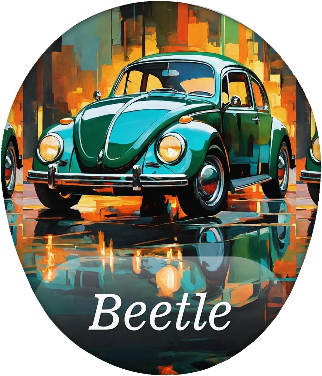 Alternative view of Retro Vosvos Beetle Mouse Pad
