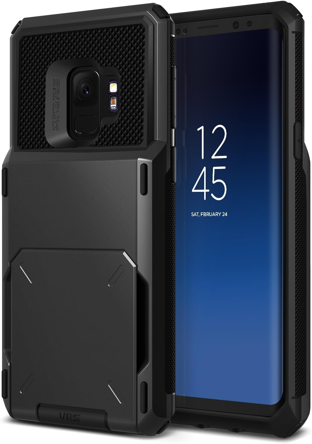 Alternative view of VRS91566 Galaxy S9 Damda Folder Kılıf, Metallic Black