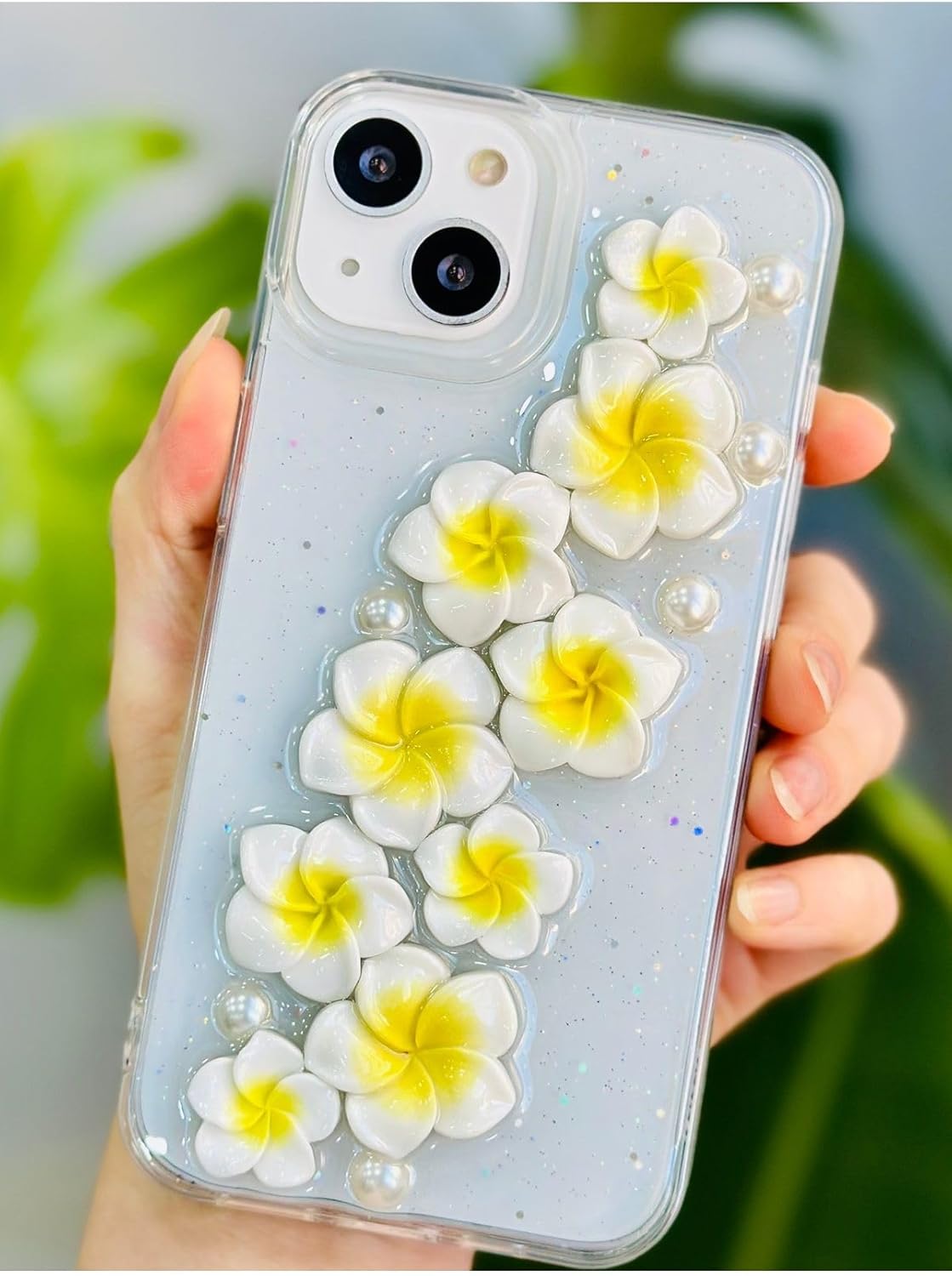 Alternative view of Iphone 13-14 ve 15 ile Uyumlu EPOKSİ Sarı Çiçek Oyuncak Tasarımlı Esnek Silikon Kılıfı