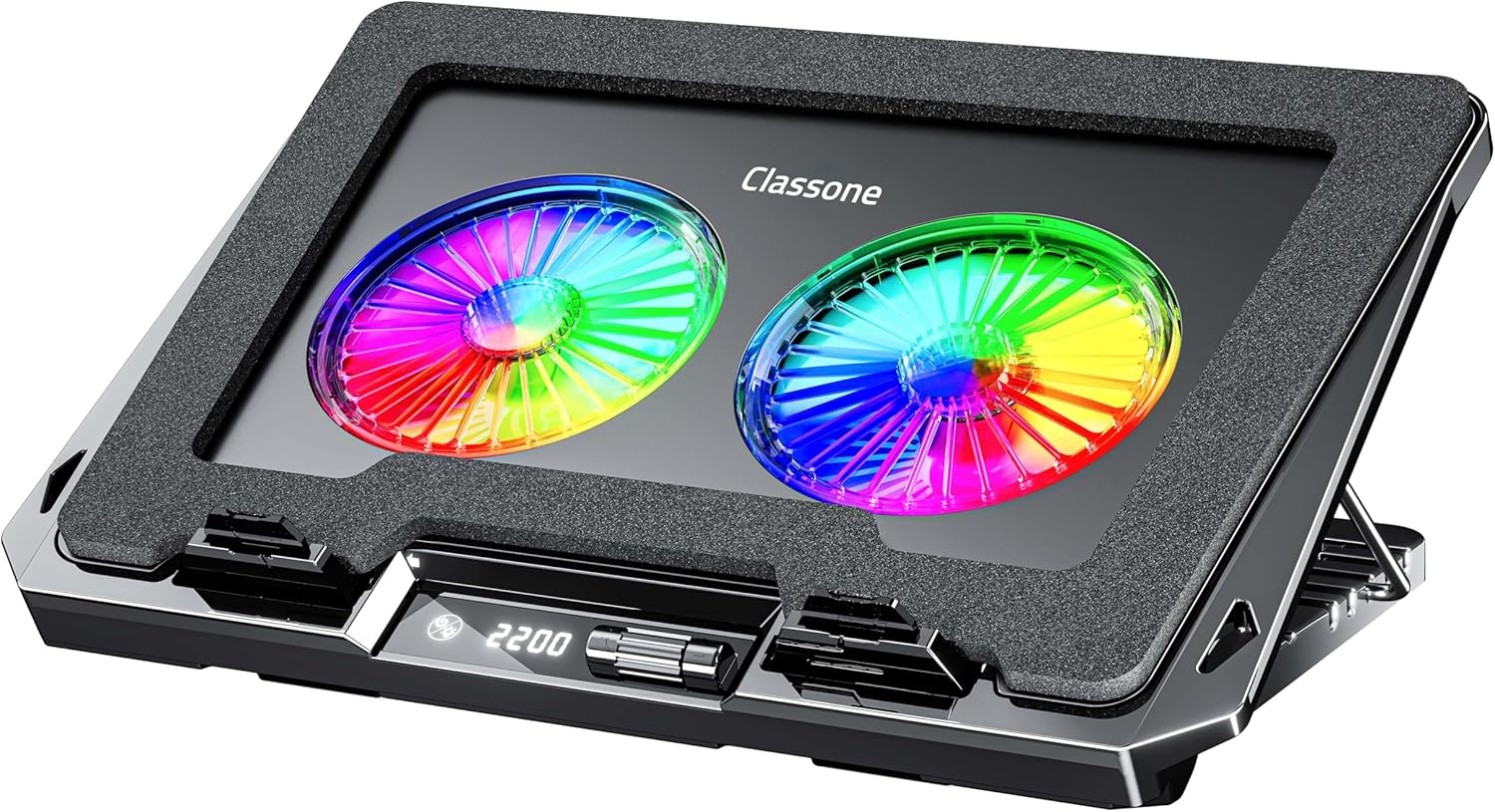 Alternative view of Classone GT102 Gaming Laptop Soğutucu, 2200rpm, Rgb Işıklı, Led Display, Notebook Soğutucu Stand
