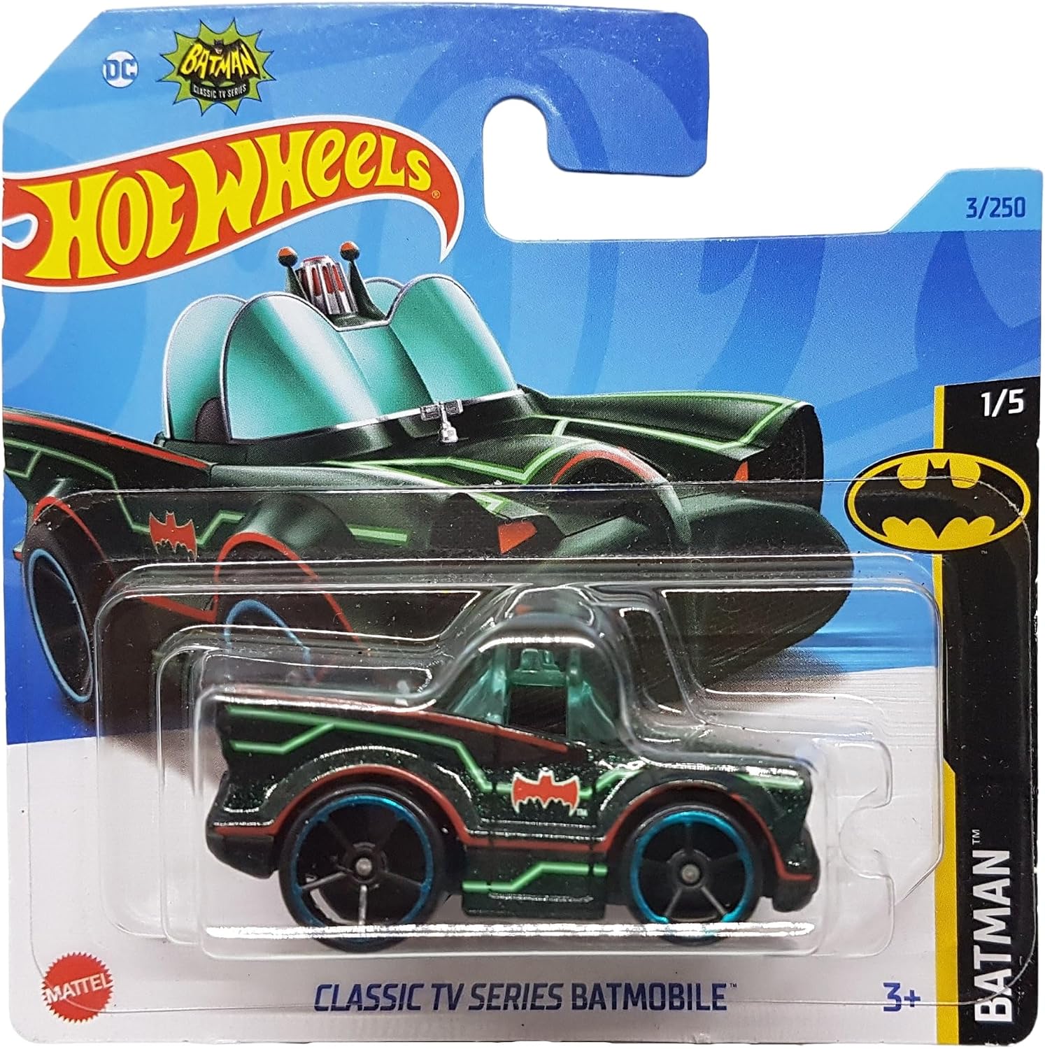- Klasik TV Dizisi Batmobile - Batman 1/5 - HKJ72 - Kısa Kart - DC - Mattel 2023