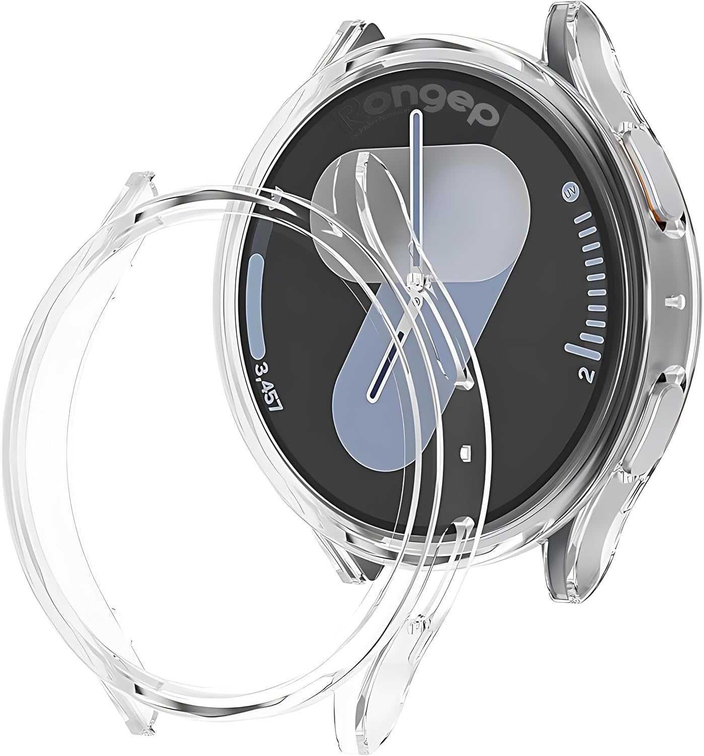 Galaxy Watch 7 44mm için 360° Kasa Koruyucu Yumuşak TPU Kılıf Dokunmatiği ve Netliği Etkilemeyen Galaxy Watch 7 Ekran Koruyucu Kılıf Darbelere Karşı Galaxy Watch 7 44mm Koruma (Şeffaf) - Görsel 3