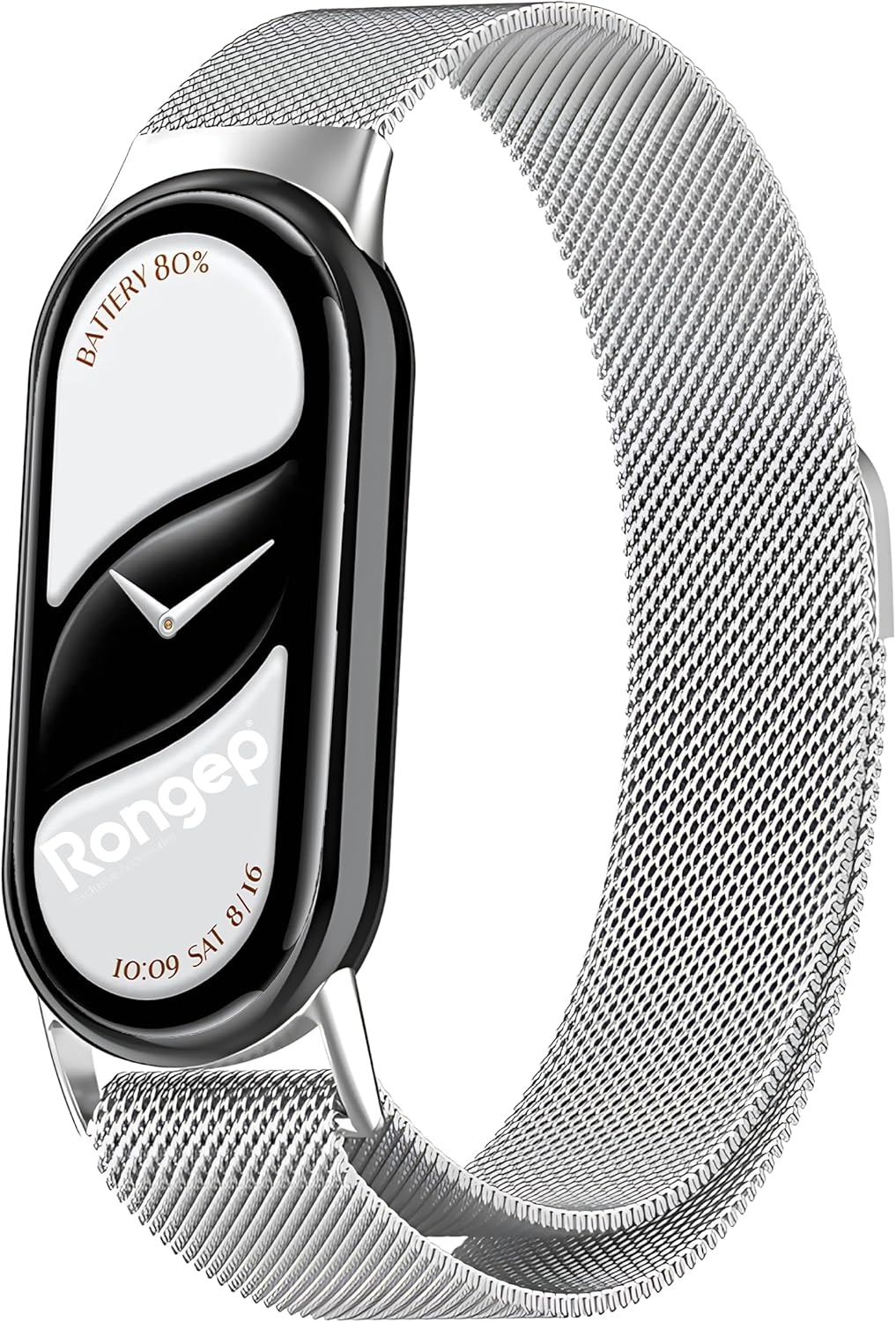 Xiaomi ile Uyumlu Mi Band 10/9/8 İçin Milano Loop Metal Hasırlı Kordon Manyetik Tasarımlı Terletmeyen Hafif Yapılı Bileğe Göre Ayarlanabilen Deformasyona Dayanıklı Paslanmaz Kayış - Görsel 2