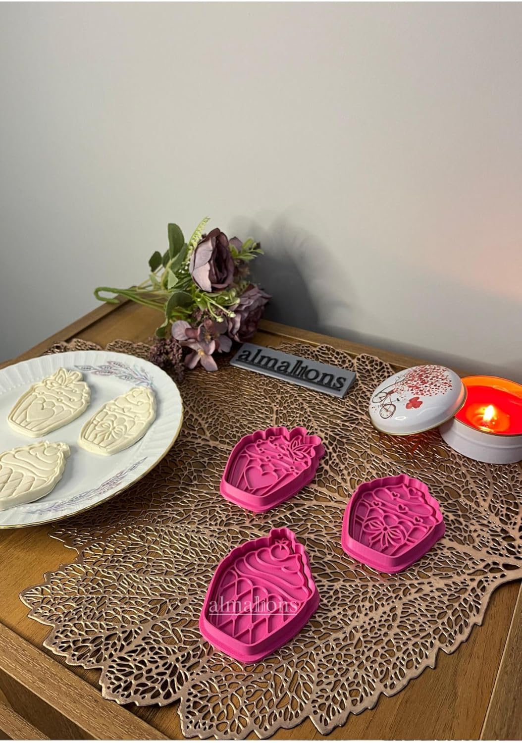 Cupcake Kurabiye Kalıbı Seti - Set 1 - Hamur Şekillendirici - Şeker Hamuru Kalıp- 3 Adet