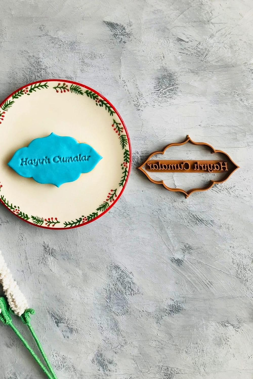 Hayırlı Cumalar Yazılı Hamur Şekillendirici/Kurabiye Kalıbı/seramik/polimer/şeker Hamuru