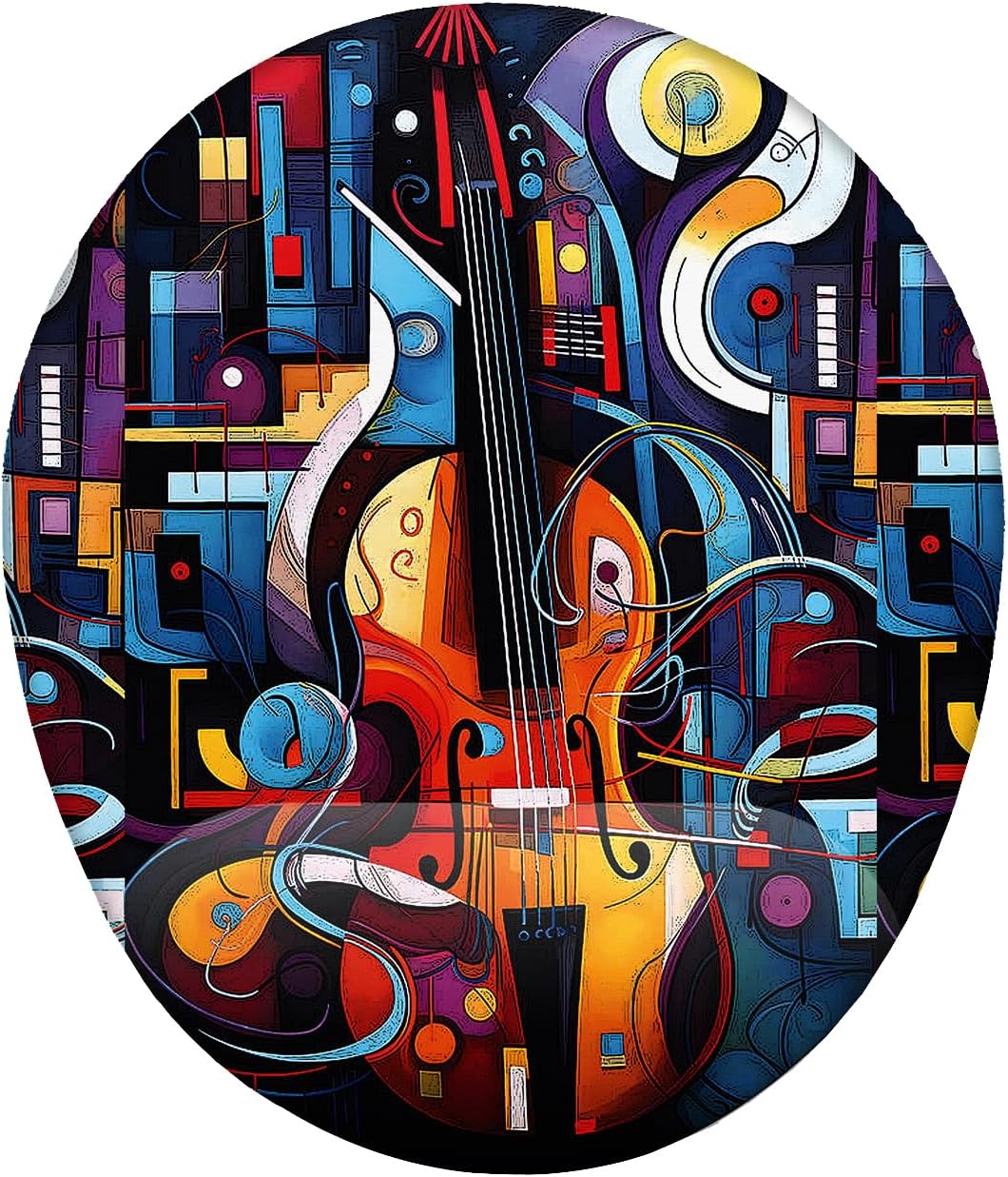 Müzik ve Keman Bilek Destekli Mouse Pad