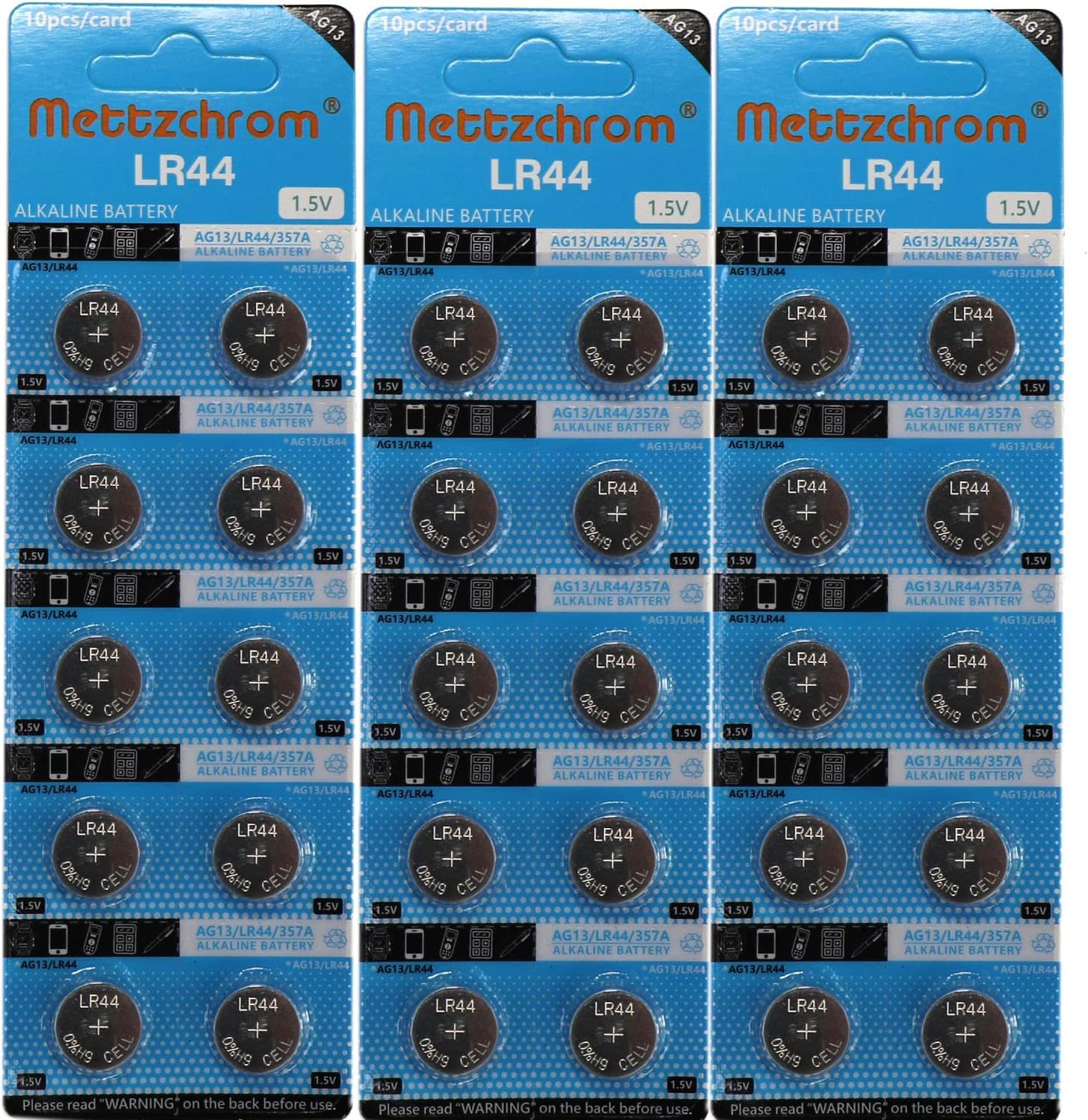 Alternative view of LR44 AG13 A76 357A SR44SW 1.5 Volt Oyuncak Pili 30'lu