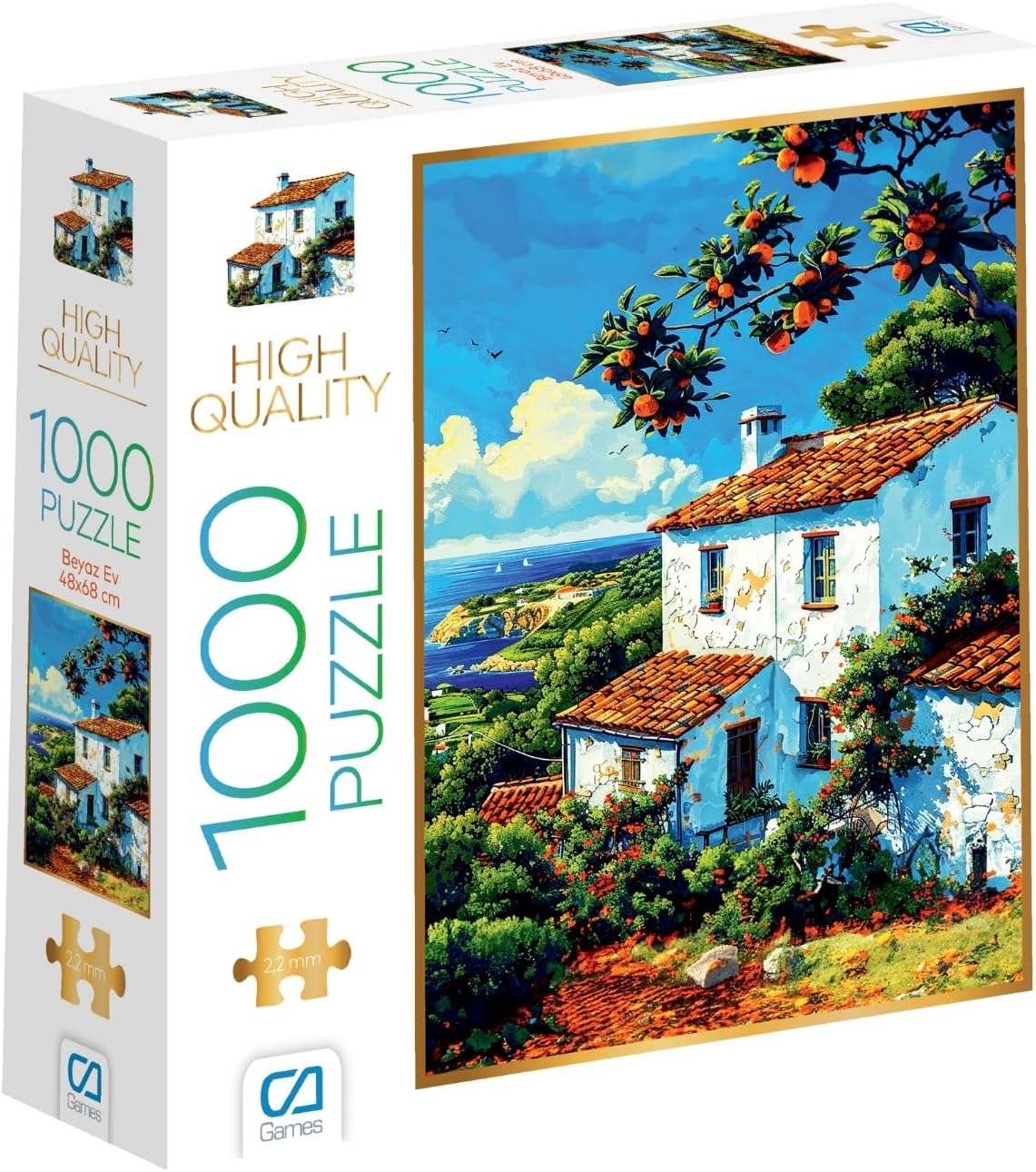 Beyaz Ev 1000 Parça 2,2mm Kalınlık 48x68cm Profesyonel Hobi Puzzle Yapboz Serisi - Görsel 2