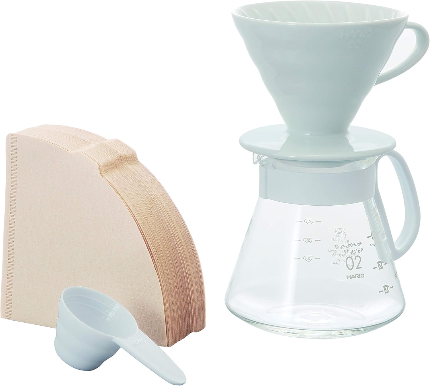 Hario V60 02 Seramik Kahve Demleme Seti “Beyaz” - Görsel 2