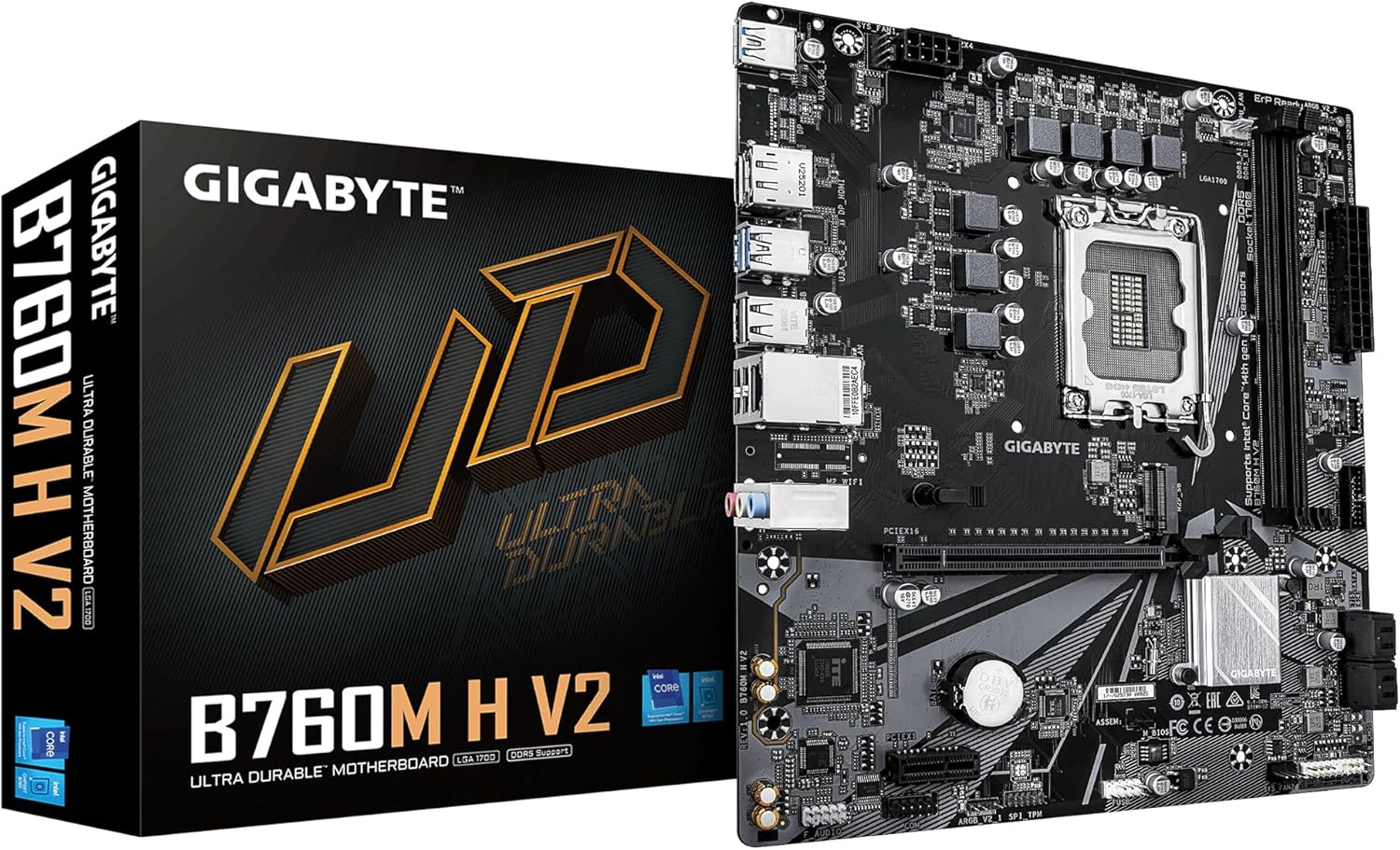 Alternative view of Gigabyte B760M-H-V2 8000Mhz OC DDR5 LGA1700 Anakart