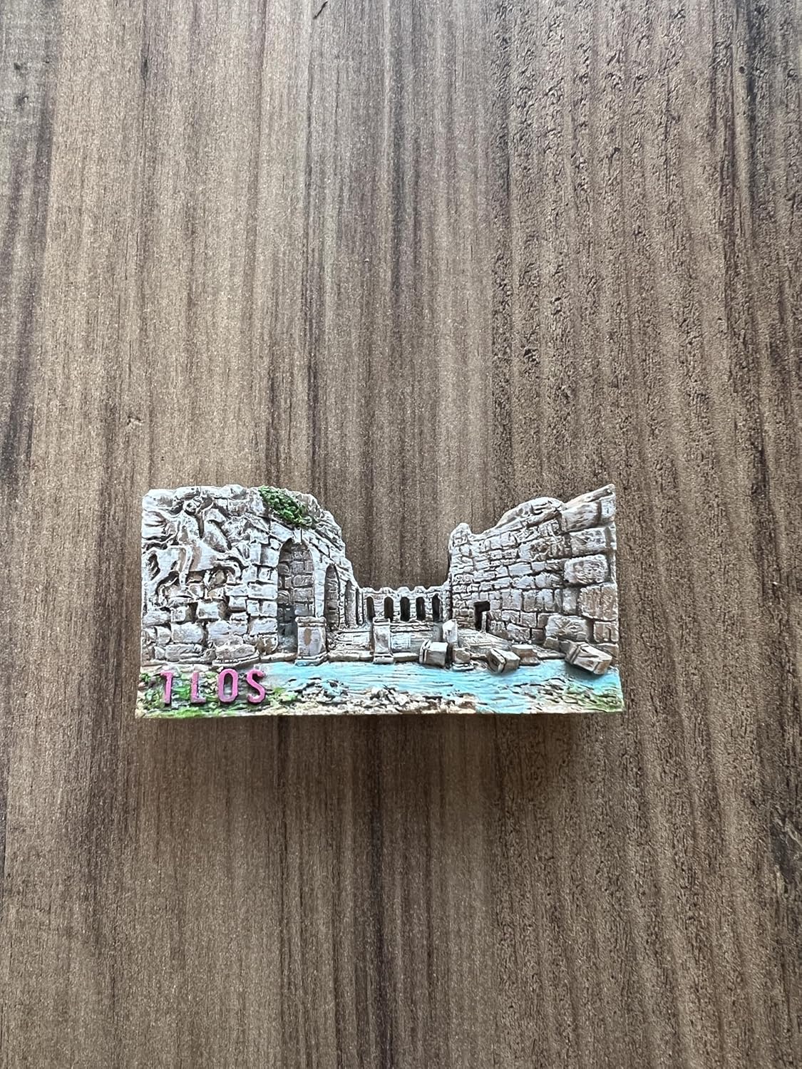 Alternative view of Magnet, Dekoratif Antik Taş Görünümlü Mıknatıslı Duvar Süsü, Turkuaz ve Yeşil Detaylı, El Yapımı Sanat Eseri