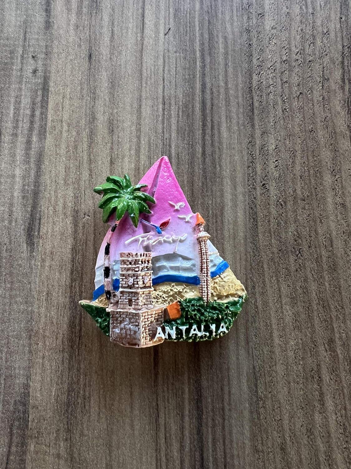 Alternative view of Antalya Buzdolabı Magneti, Renkli Dekoratif Şehir Temalı El Yapımı Turistik Hediyelik Eşya